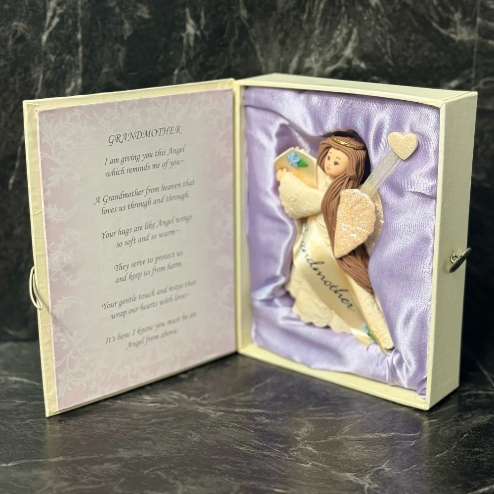 PAVILION GIFT COMPANY 2004 “Grandmother” Box with Angel Ornament